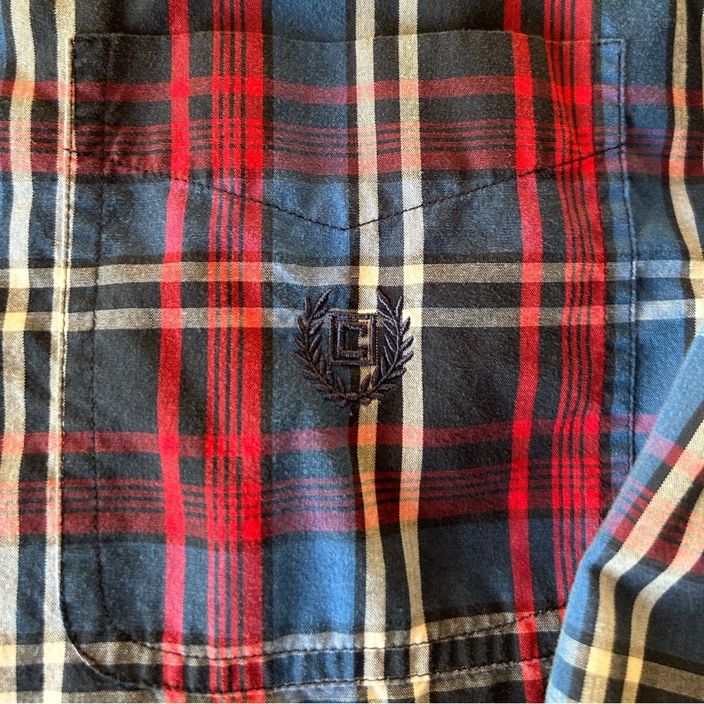 Chaps Easy Care Plaid Mens Button-Up Long sleeve Shirt - Picture 5 of 8